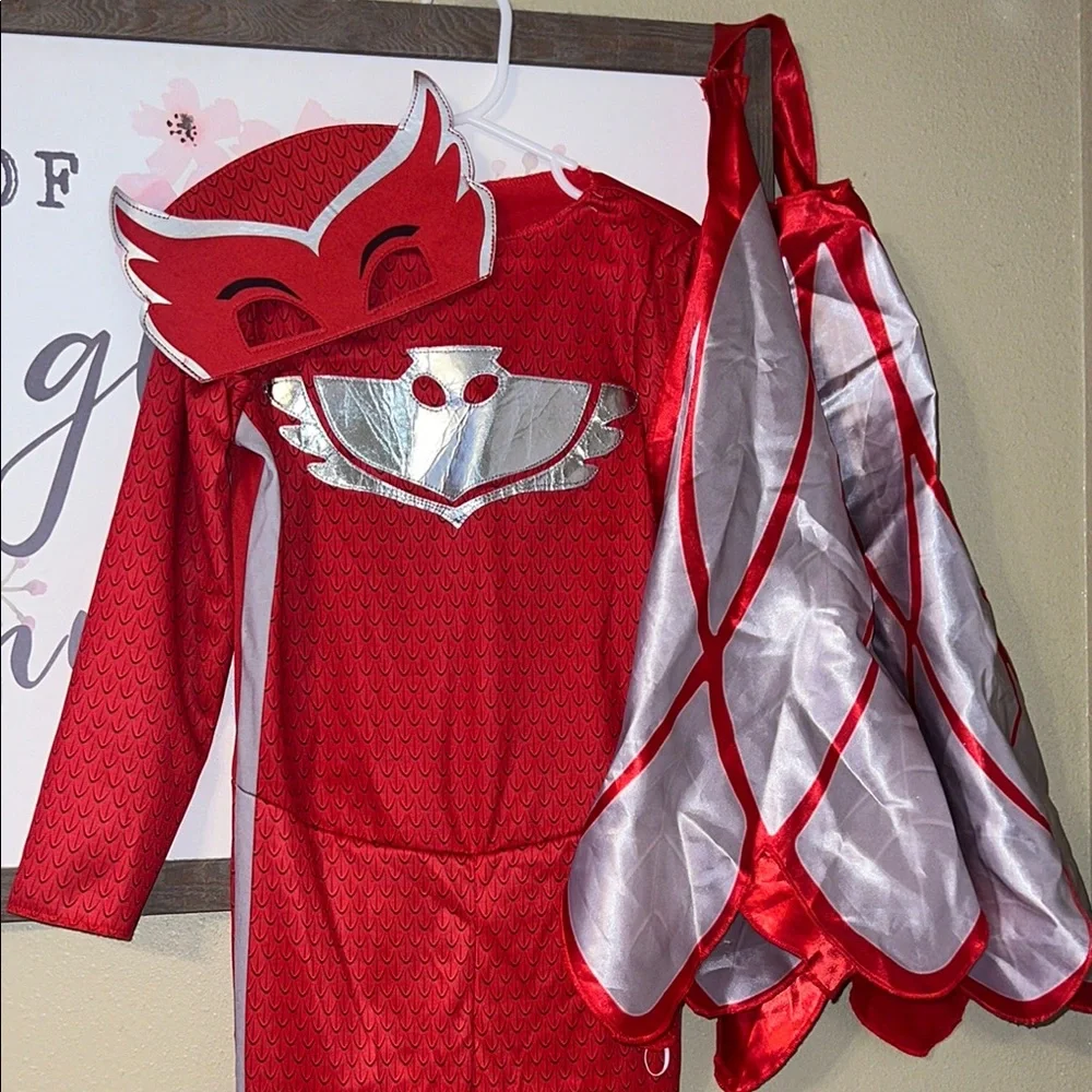 Red Superhero Costume with Cape and Mask